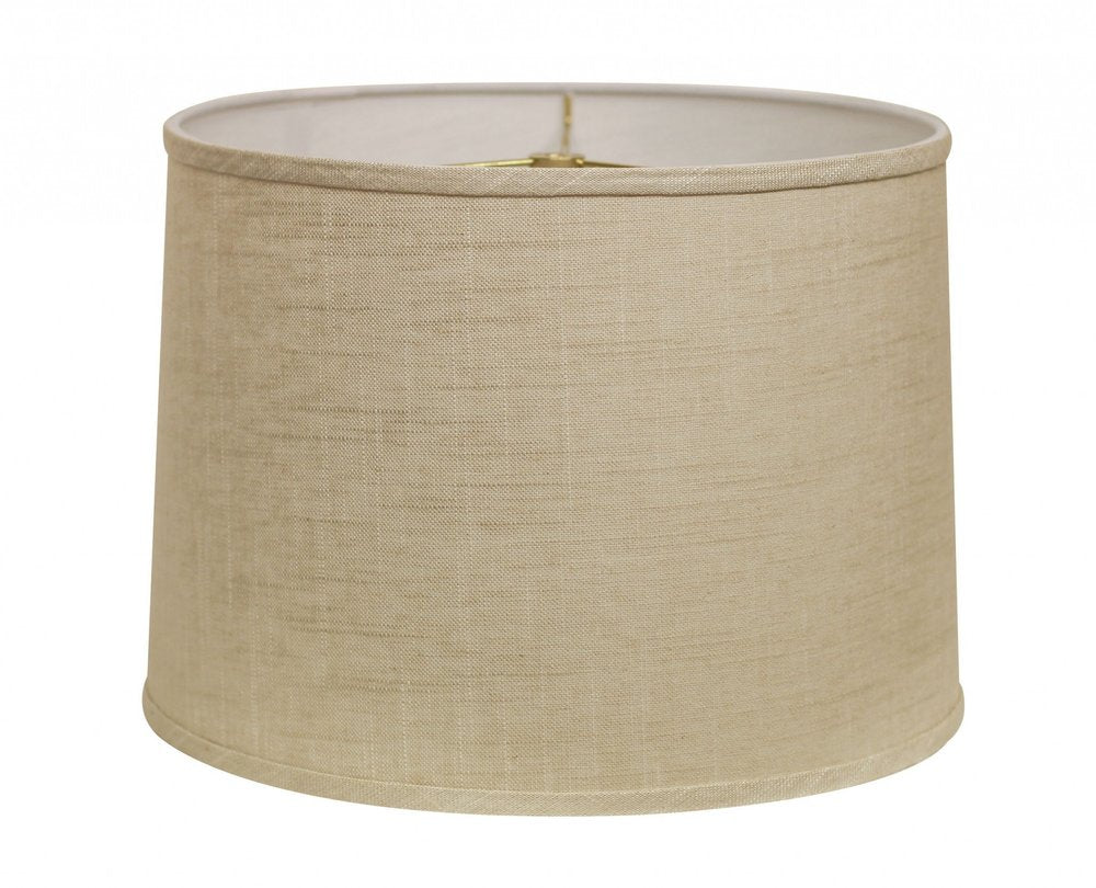Light Yellow Linen Drum Lamp Shade