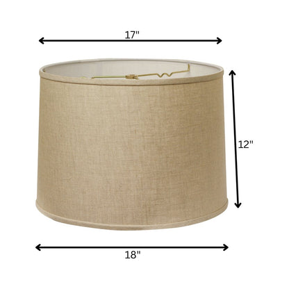 Dark Brown Linen Drum Lamp Shade