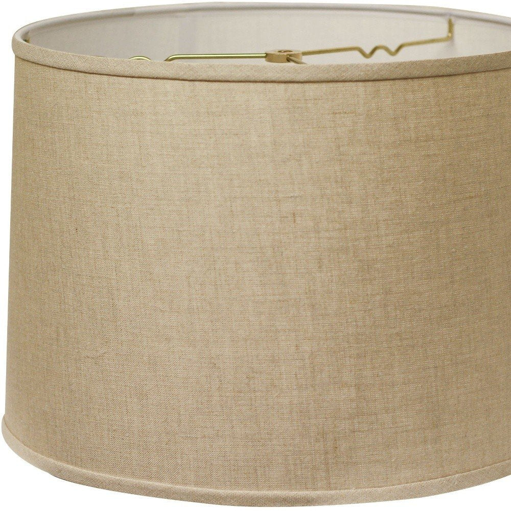 Dark Brown Linen Drum Lamp Shade