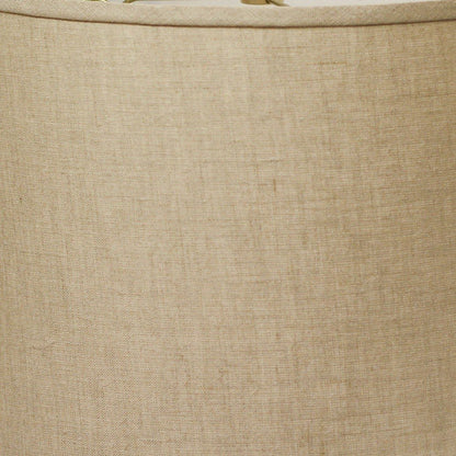 Dark Brown Linen Drum Lamp Shade