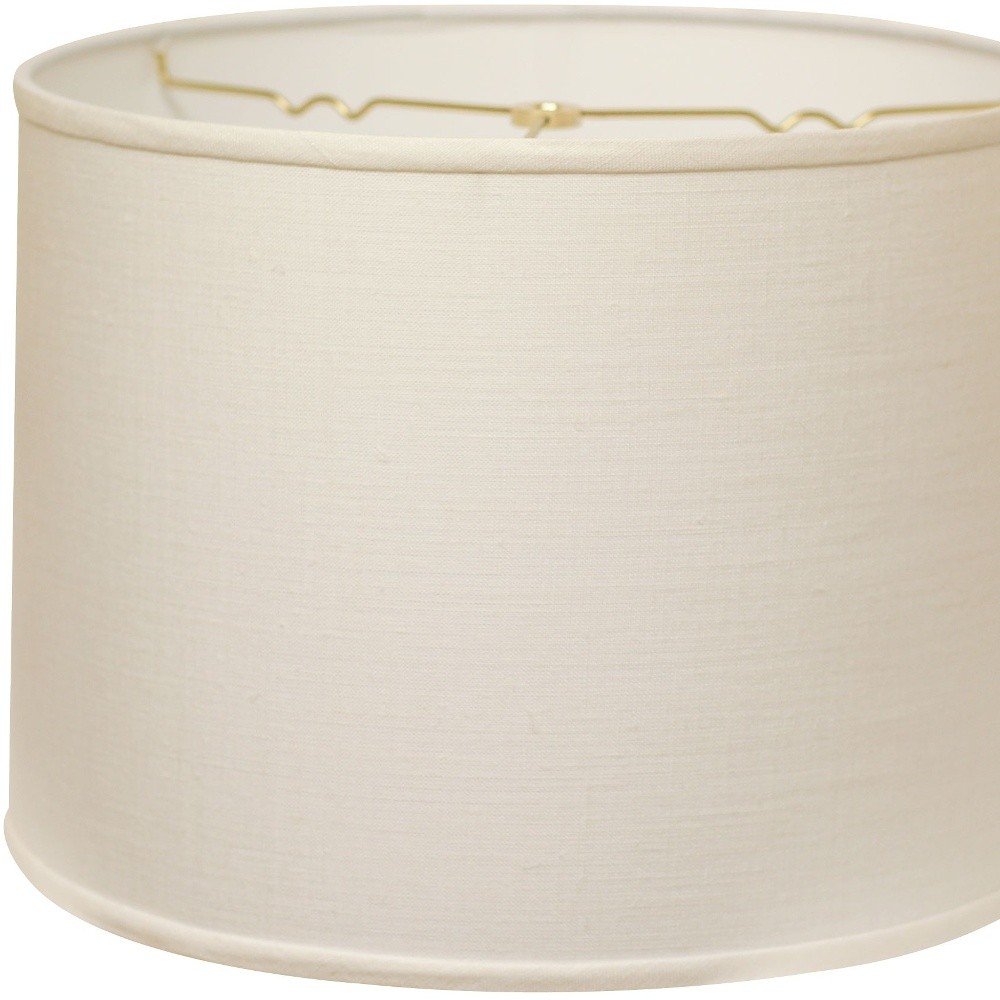 White Linen Drum Lamp Shade
