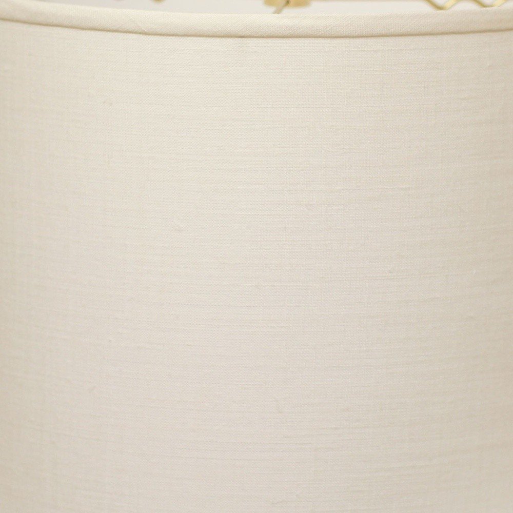 White Linen Drum Lamp Shade