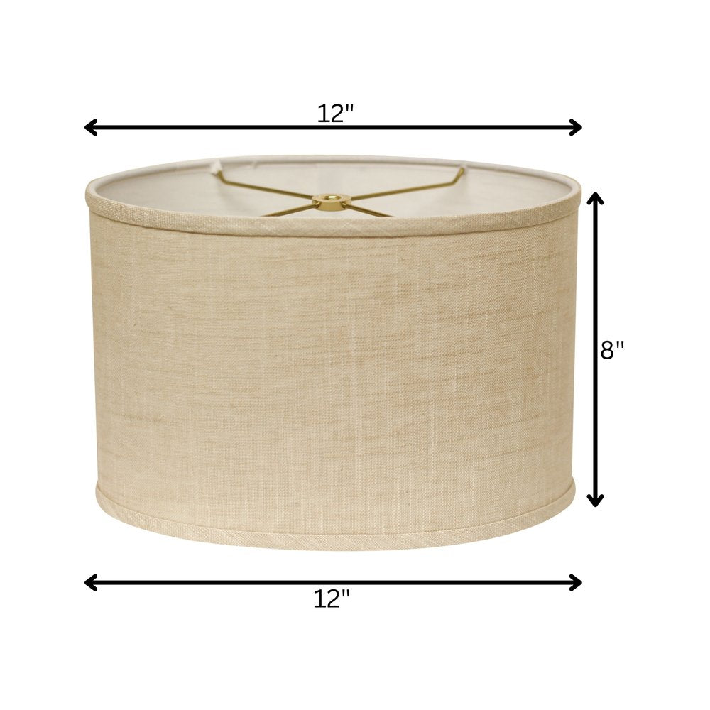 Light Yellow Linen Oval Lamp Shade