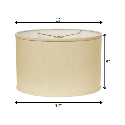 White Linen Oval Lamp Shade