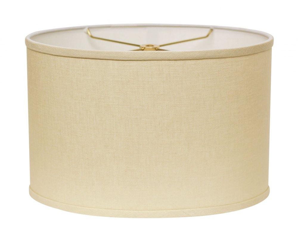 White Linen Oval Lamp Shade
