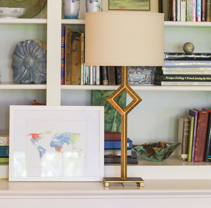 White Linen Oval Lamp Shade