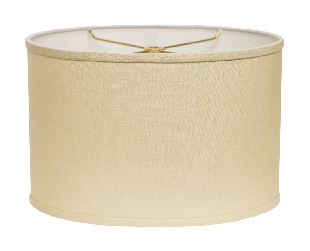 White Linen Oval Lamp Shade
