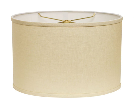 White Linen Oval Lamp Shade