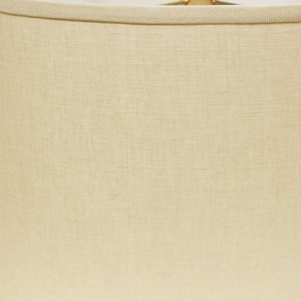 White Linen Oval Lamp Shade