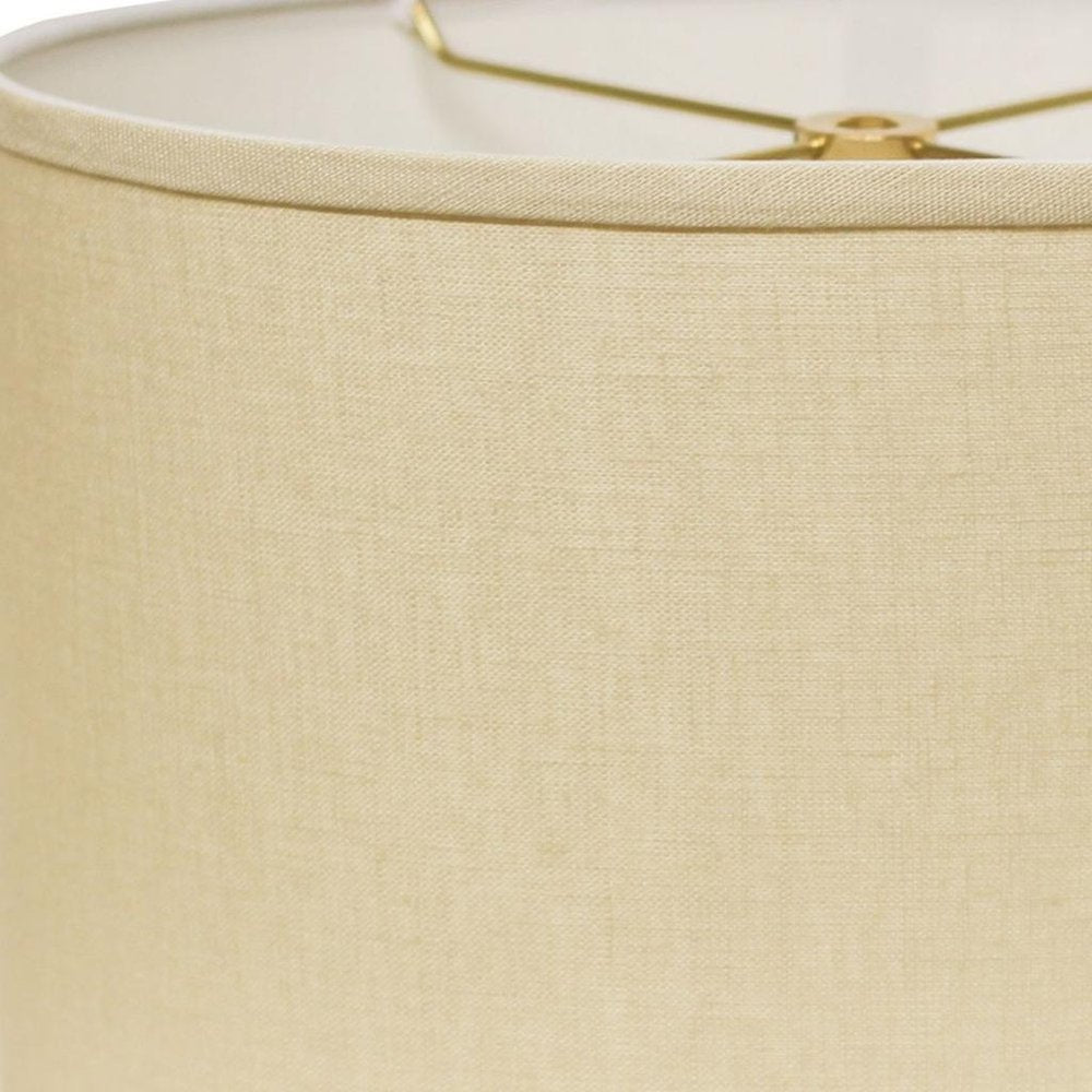 White Linen Oval Lamp Shade