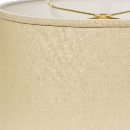White Linen Oval Lamp Shade