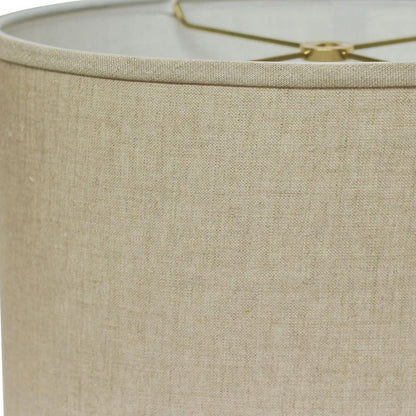 Dark Brown Linen Oval Lamp Shade