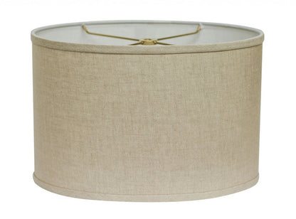 Dark Brown Linen Oval Lamp Shade