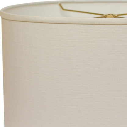 White Linen Oval Lamp Shade