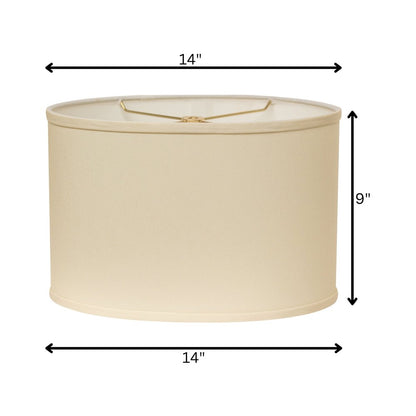 Ivory No Slub Innsbruck Oval Lamp Shade