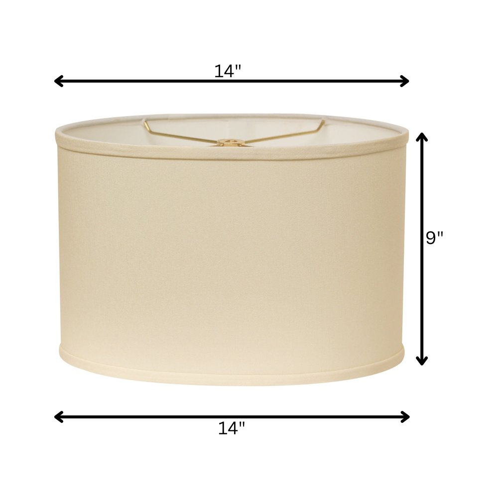 Ivory No Slub Innsbruck Oval Lamp Shade