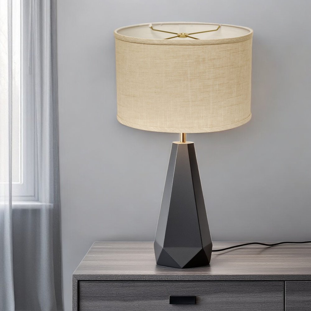 Light Yellow Linen Oval Lamp Shade