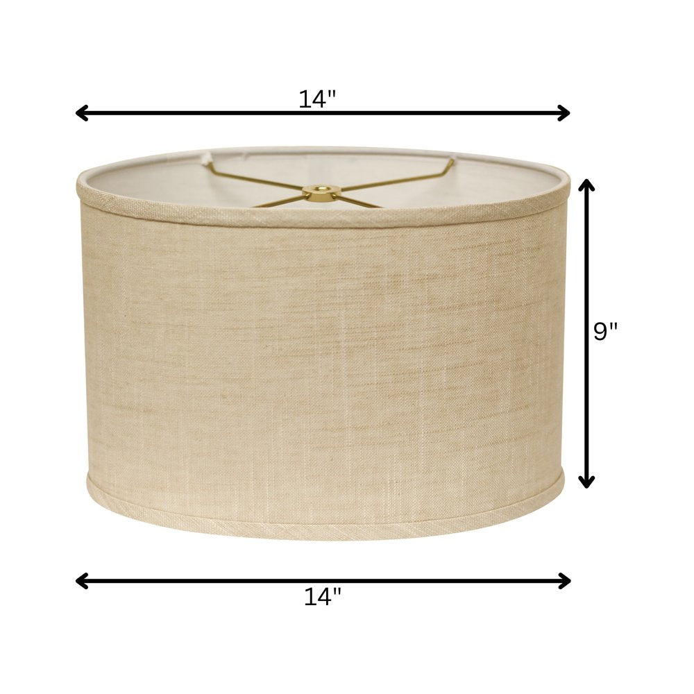 Light Yellow Linen Oval Lamp Shade