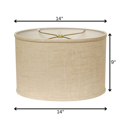 Light Yellow Linen Oval Lamp Shade