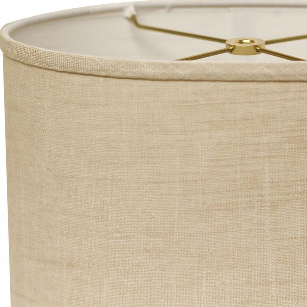 Light Yellow Linen Oval Lamp Shade