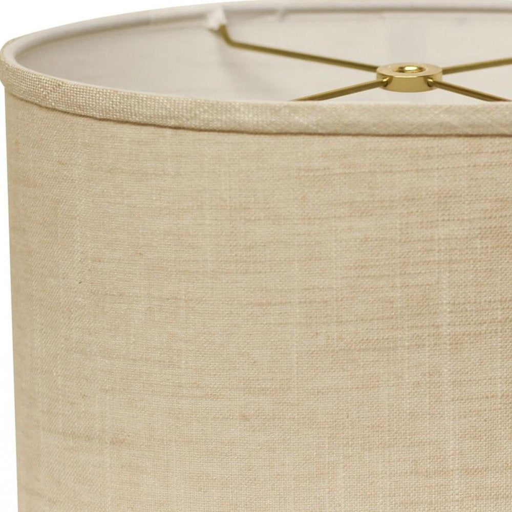 Light Yellow Linen Oval Lamp Shade