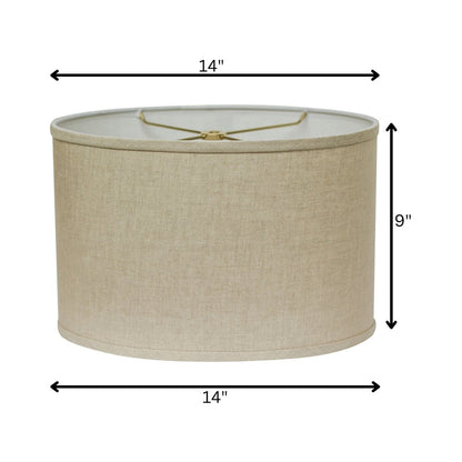 Beige Linen Oval Lamp Shade
