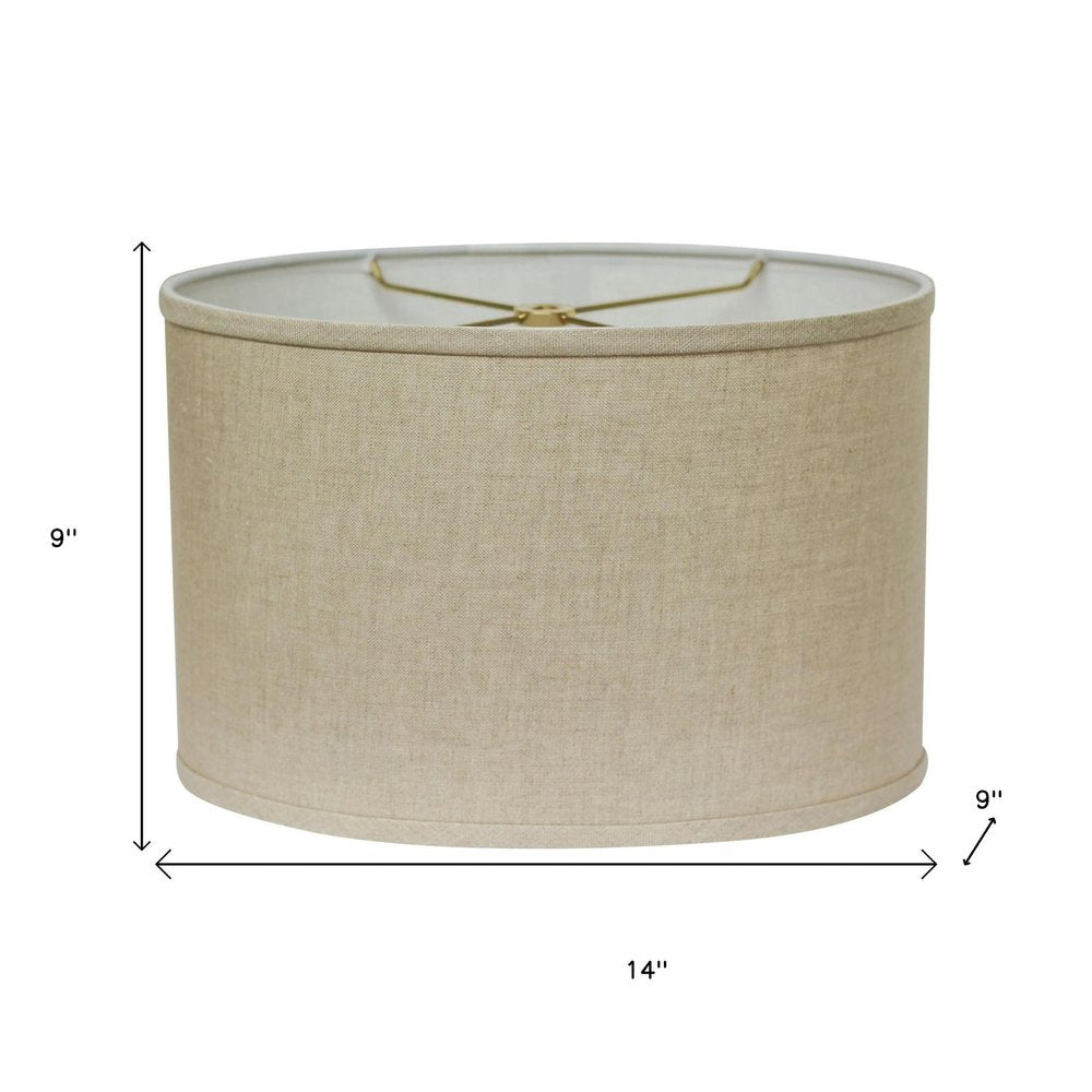 Beige Linen Oval Lamp Shade