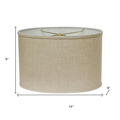 Beige Linen Oval Lamp Shade