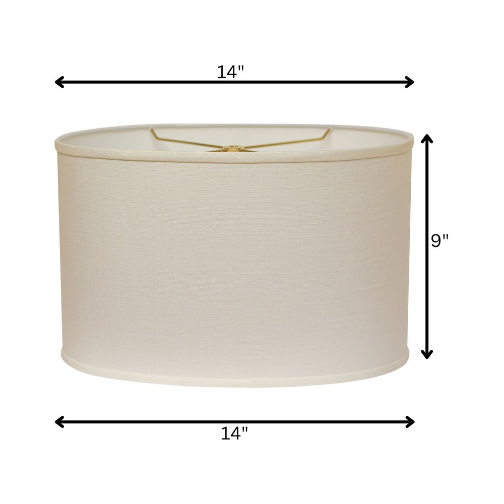 White Linen Oval Lamp Shade