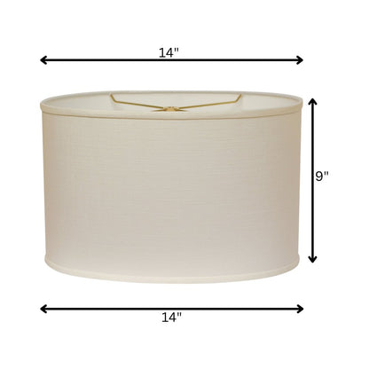 White Linen Oval Lamp Shade