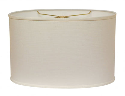 White Linen Oval Lamp Shade