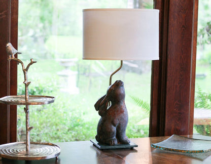 White Linen Oval Lamp Shade