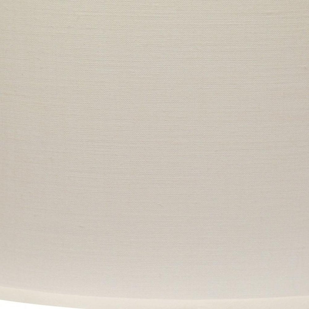 White Linen Oval Lamp Shade