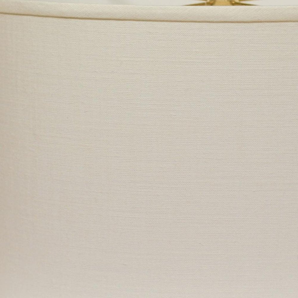 White Linen Oval Lamp Shade