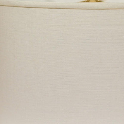 White Linen Oval Lamp Shade