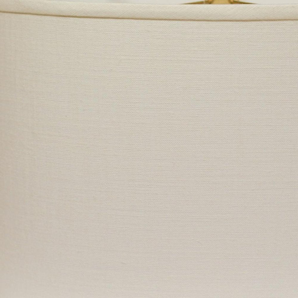 White Linen Oval Lamp Shade