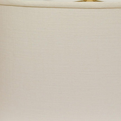White Linen Oval Lamp Shade