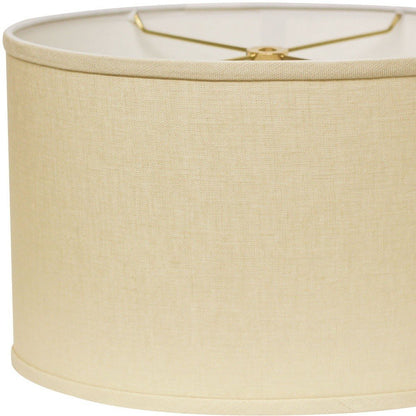 Dark Brown Linen Oval Lamp Shade