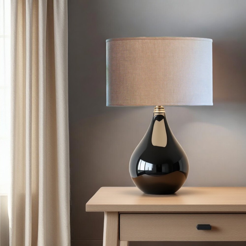 Beige Linen Oval Lamp Shade