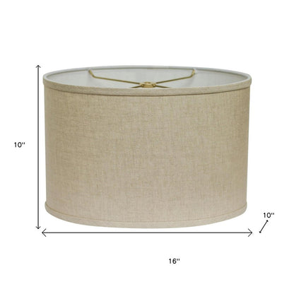 Beige Linen Oval Lamp Shade