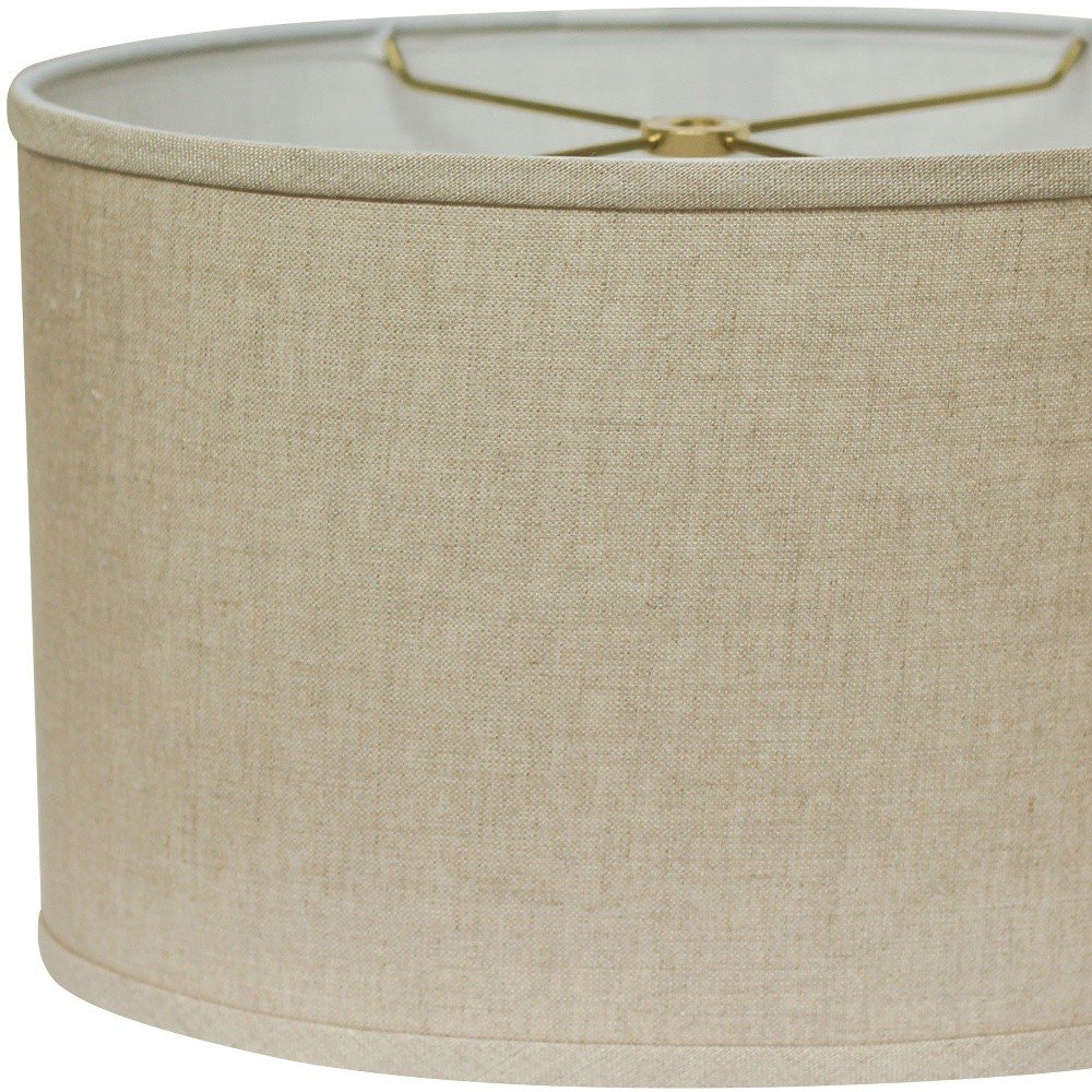 Dark Brown Linen Oval Lamp Shade