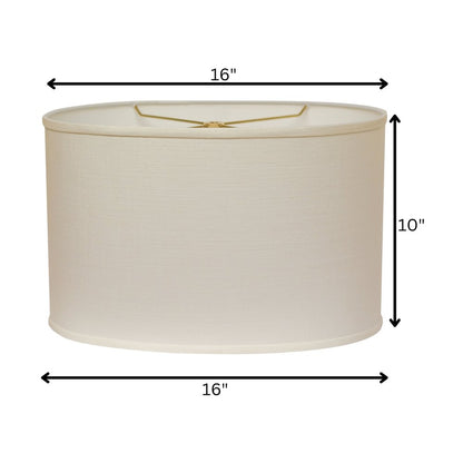 White Linen Oval Lamp Shade