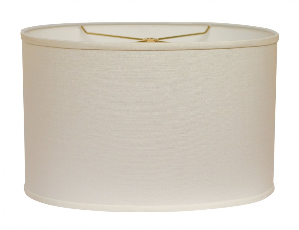 White Linen Oval Lamp Shade