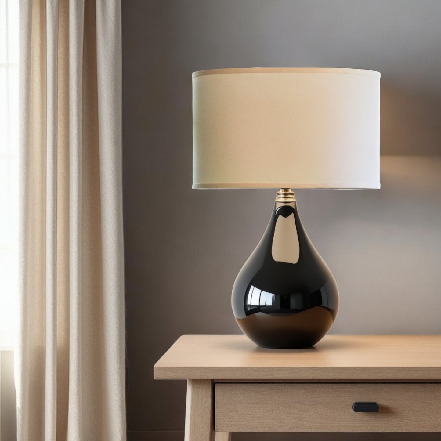 18" Ivory Throwback Oval No Slub Lampshade