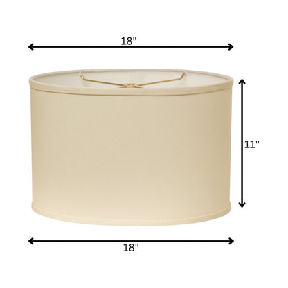 Ivory No Slub Innsbruck Oval Lamp Shade