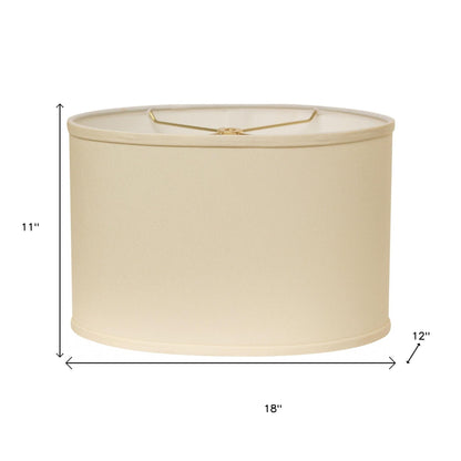 18" Ivory Throwback Oval No Slub Lampshade