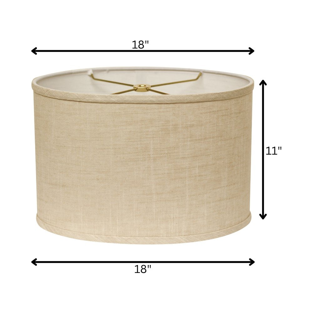 Light Yellow Linen Oval Lamp Shade