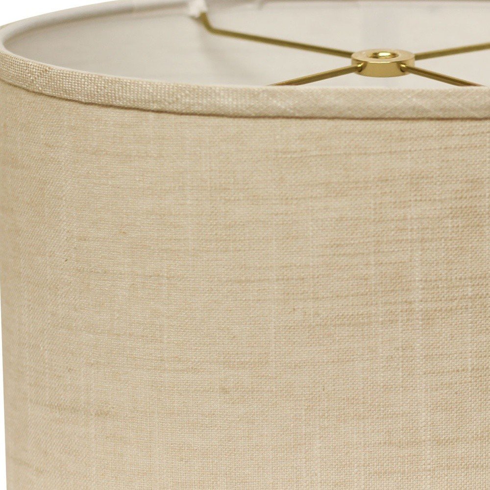 Light Yellow Linen Oval Lamp Shade