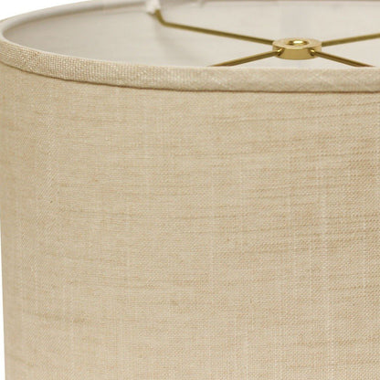 Light Yellow Linen Oval Lamp Shade