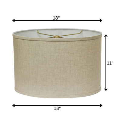 Beige Linen Oval Lamp Shade
